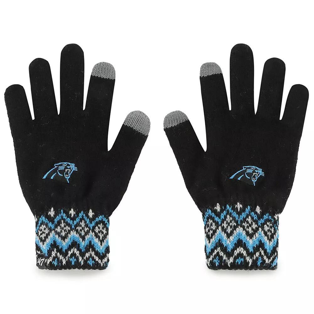 Women's '47 Carolina Panthers Elsa Gloves, Team Product Image