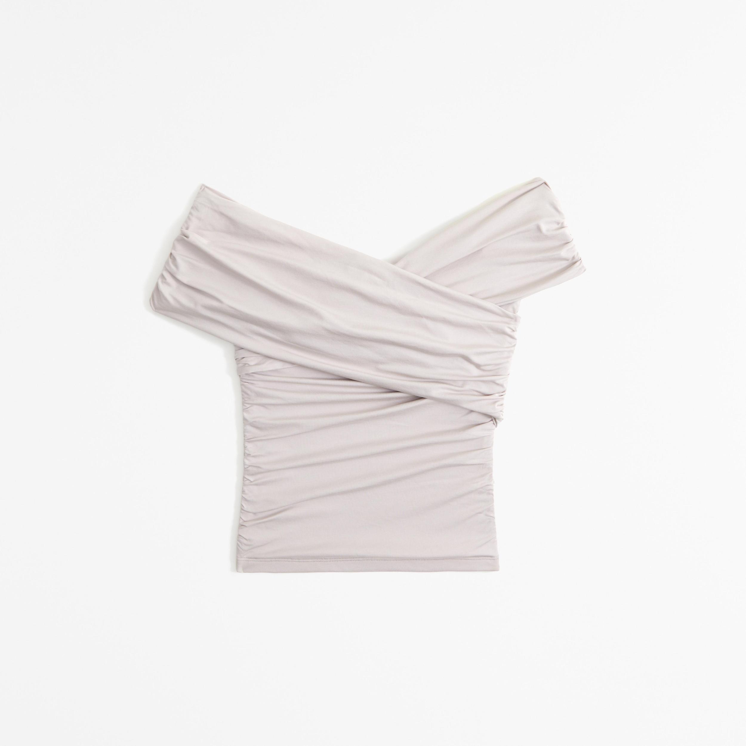 Off-The-Shoulder Ruched Wrap Top Product Image