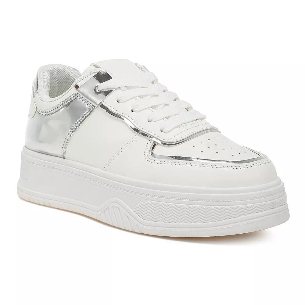 London Rag Scouts Women's Athleisure Sneakers, Size: 7, White Silver Product Image
