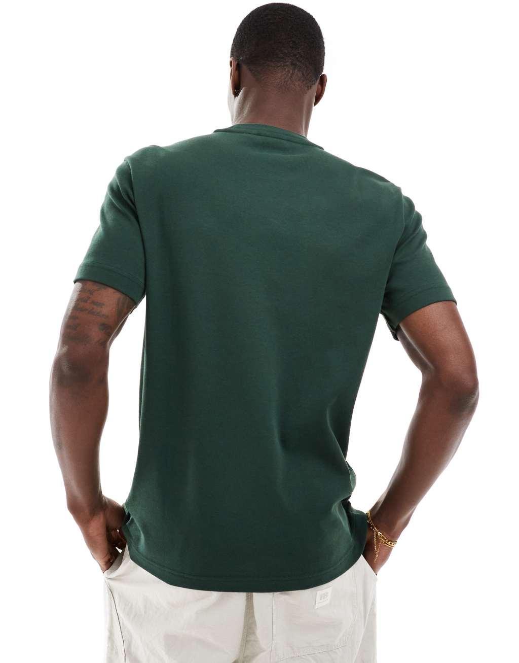 Calvin Klein micro logo interlock t-shirt in mid green Product Image