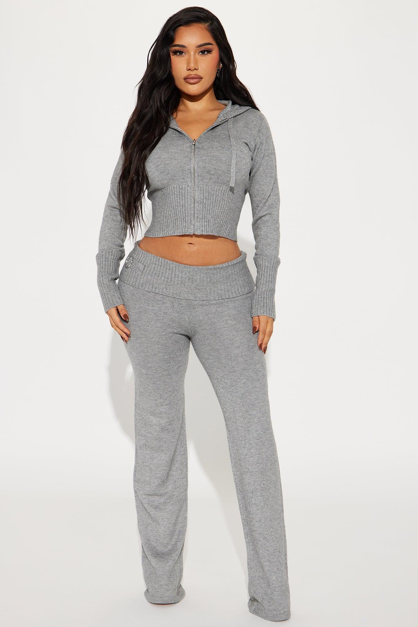 Lana Sweater Pant Set - Heather Grey Product Image