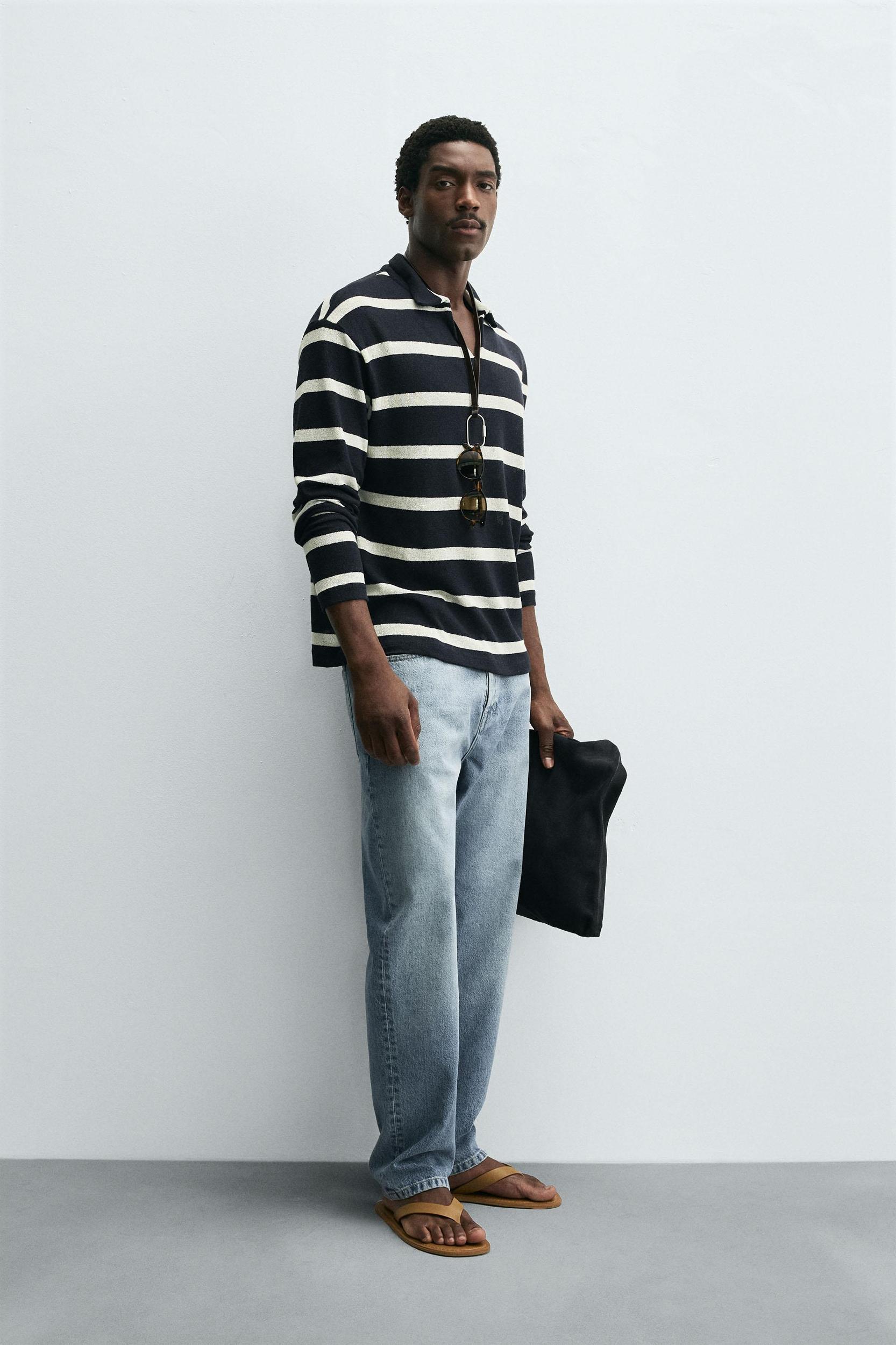 STRIPED JACQUARD POLO SHIRT Product Image