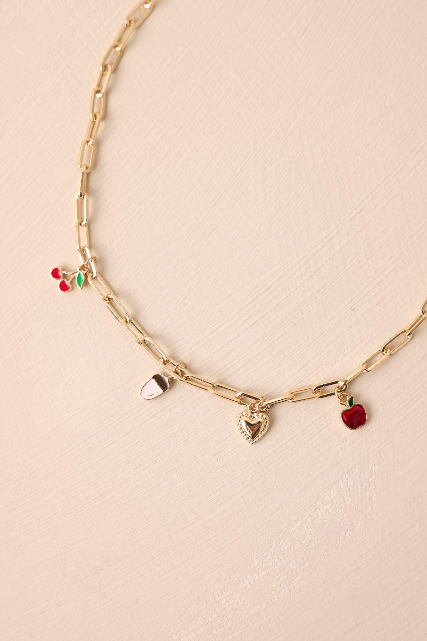 Not Today Gold Mixed Charm Necklace Product Image