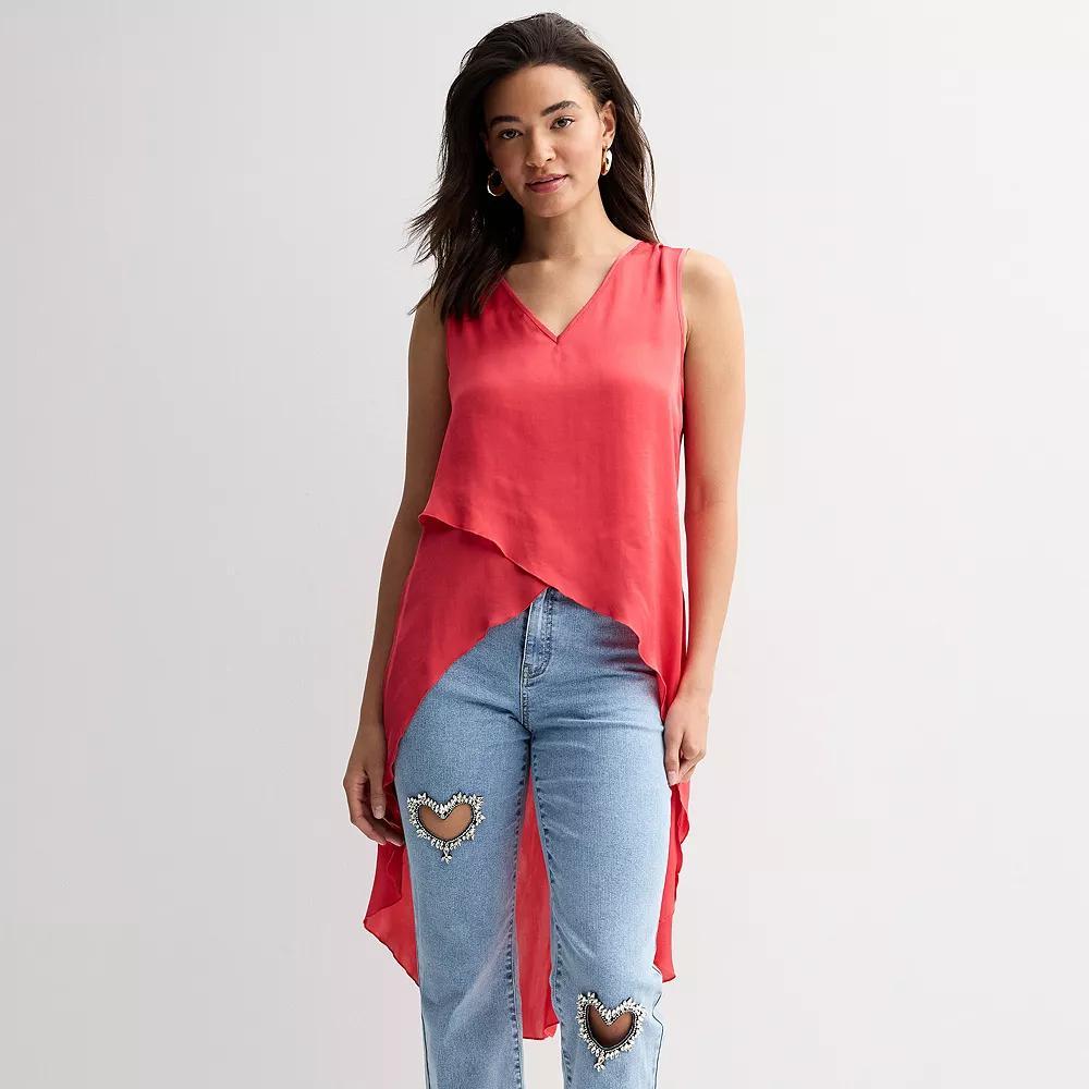 Women's Thalia Sodi High-Low Sleeveless Top, Size: Large, Pink Product Image