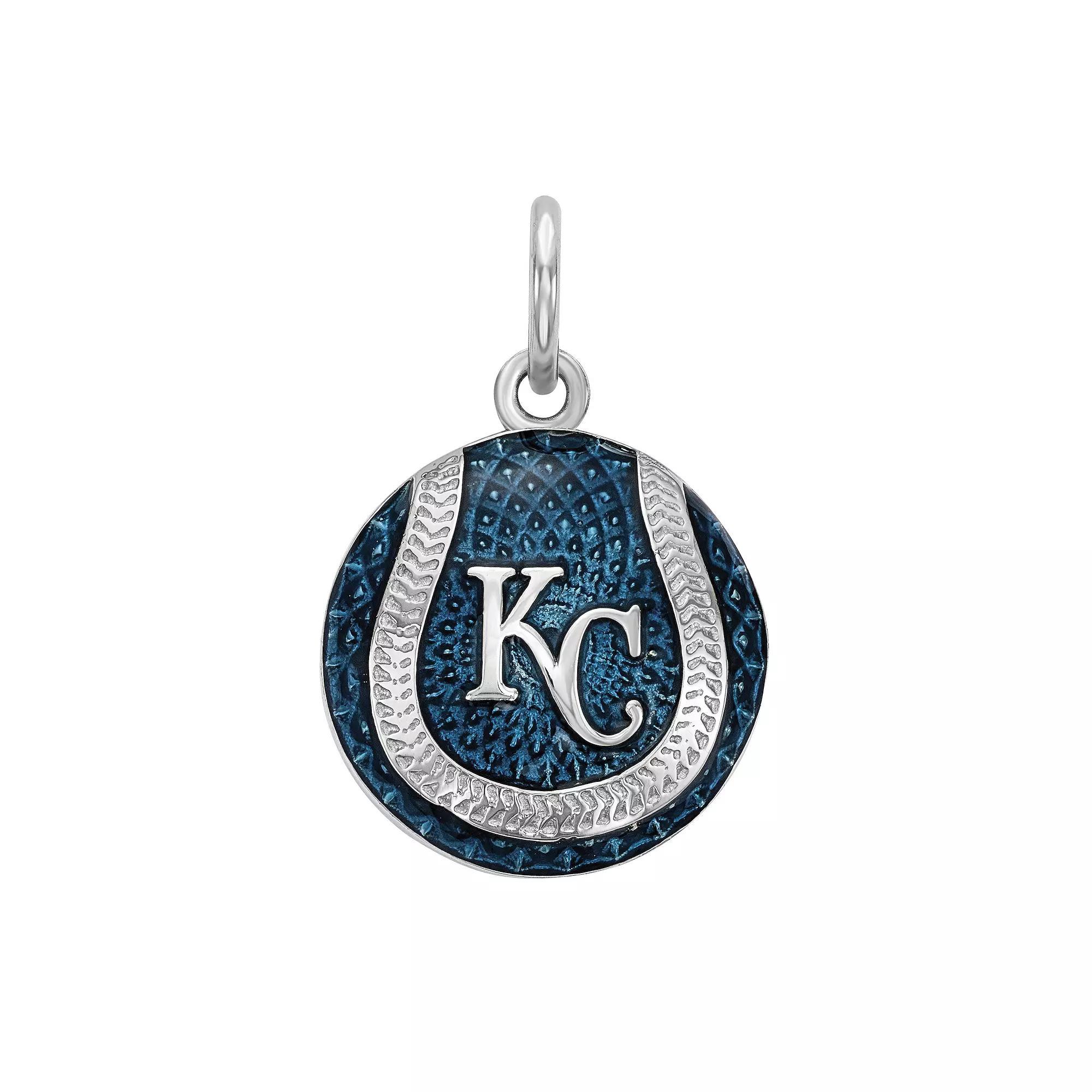 LogoArt Sterling Silver Kansas City Royals Baseball Enameled Charm, Women's, Size: 23 mm Product Image