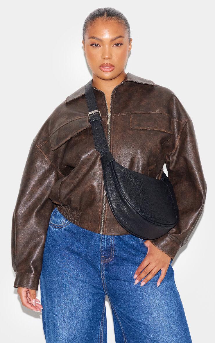 Black Crescent Cross Body Bag Product Image