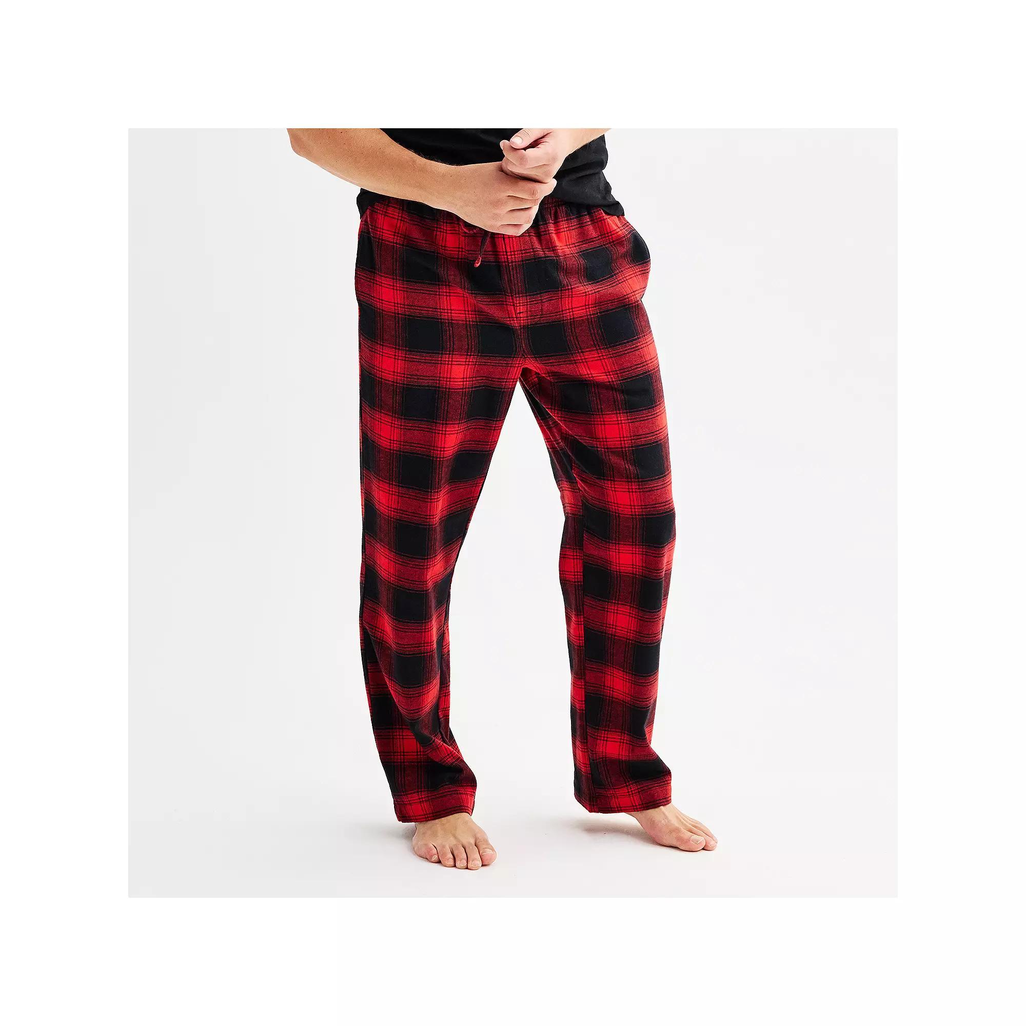 Mens Sonoma Goods For Life Flannel Drawstring Pajama Pants Product Image