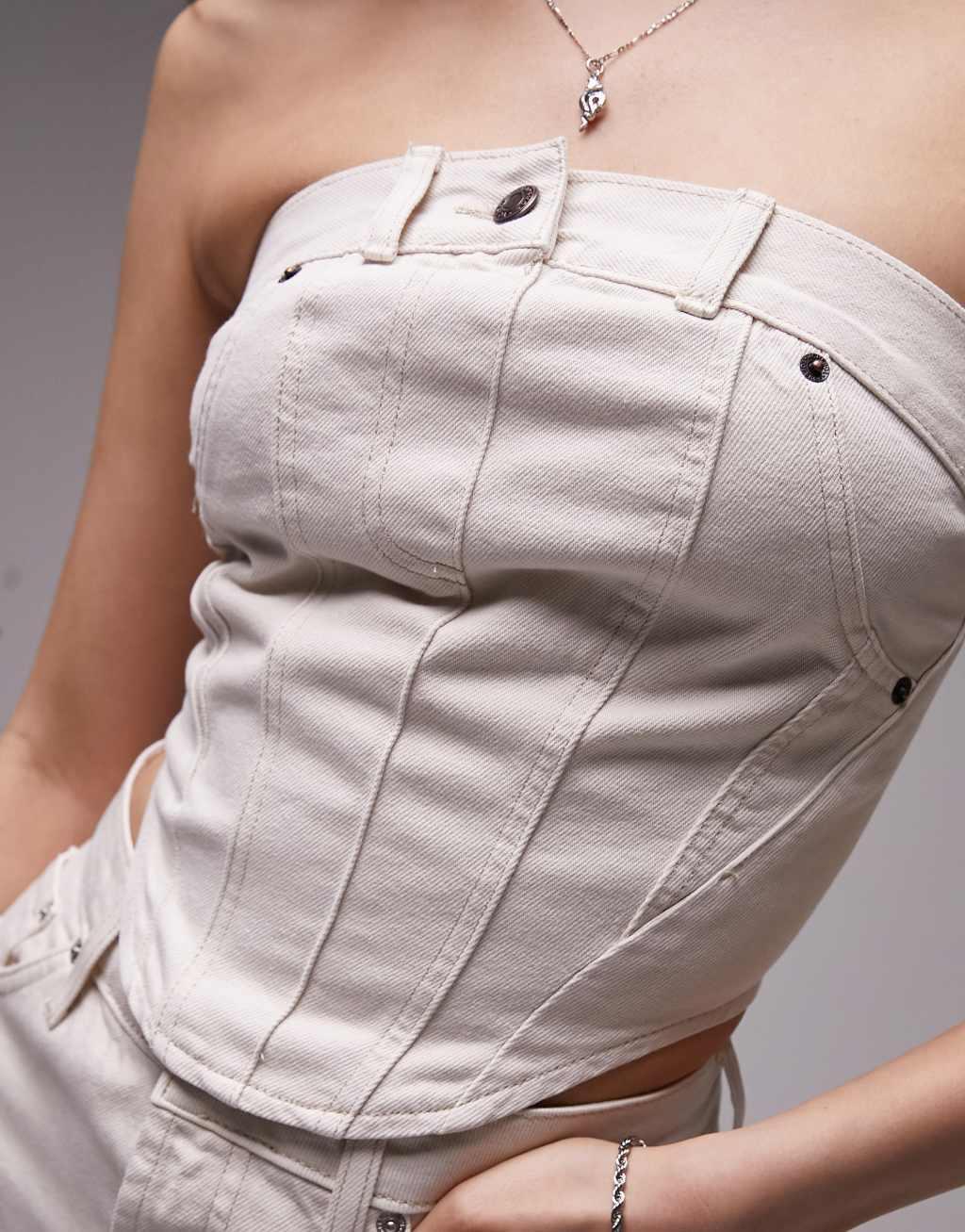 Topshop denim corset Product Image