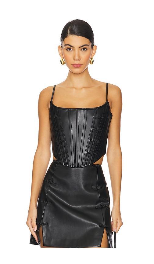 Nadia Faux Leather Corset SAU LEE Product Image