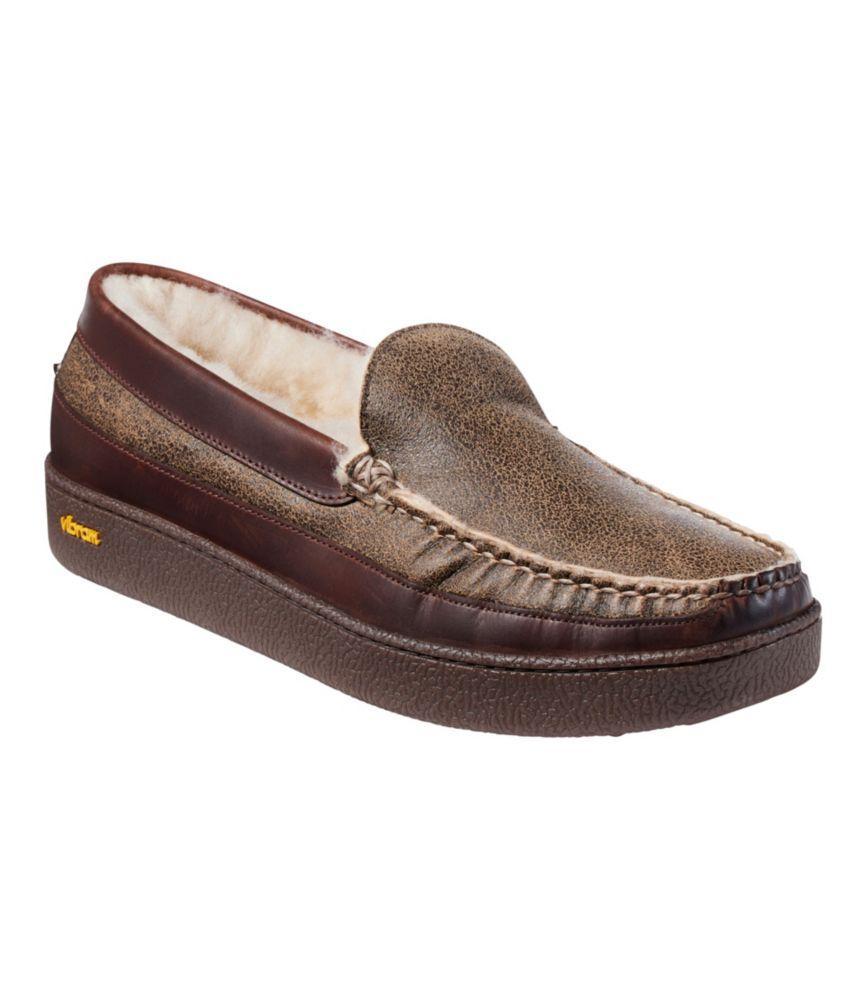 Men's Lodge Moc Vibram® Slippers, Shearling Product Image
