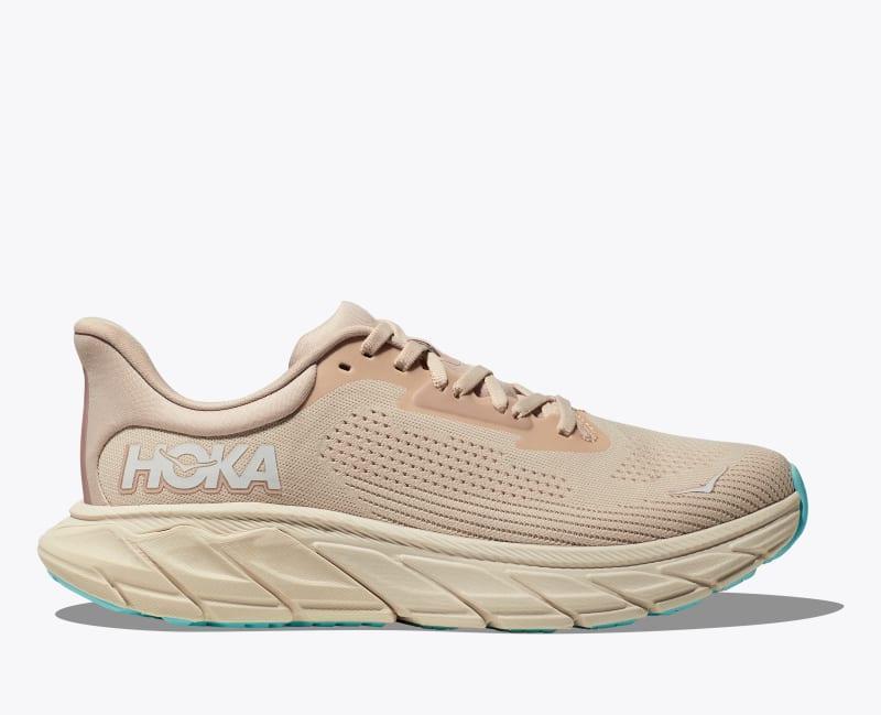 HOKA Women's Arahi 7 Shoes in Vanilla/Cream, Size 7 Product Image