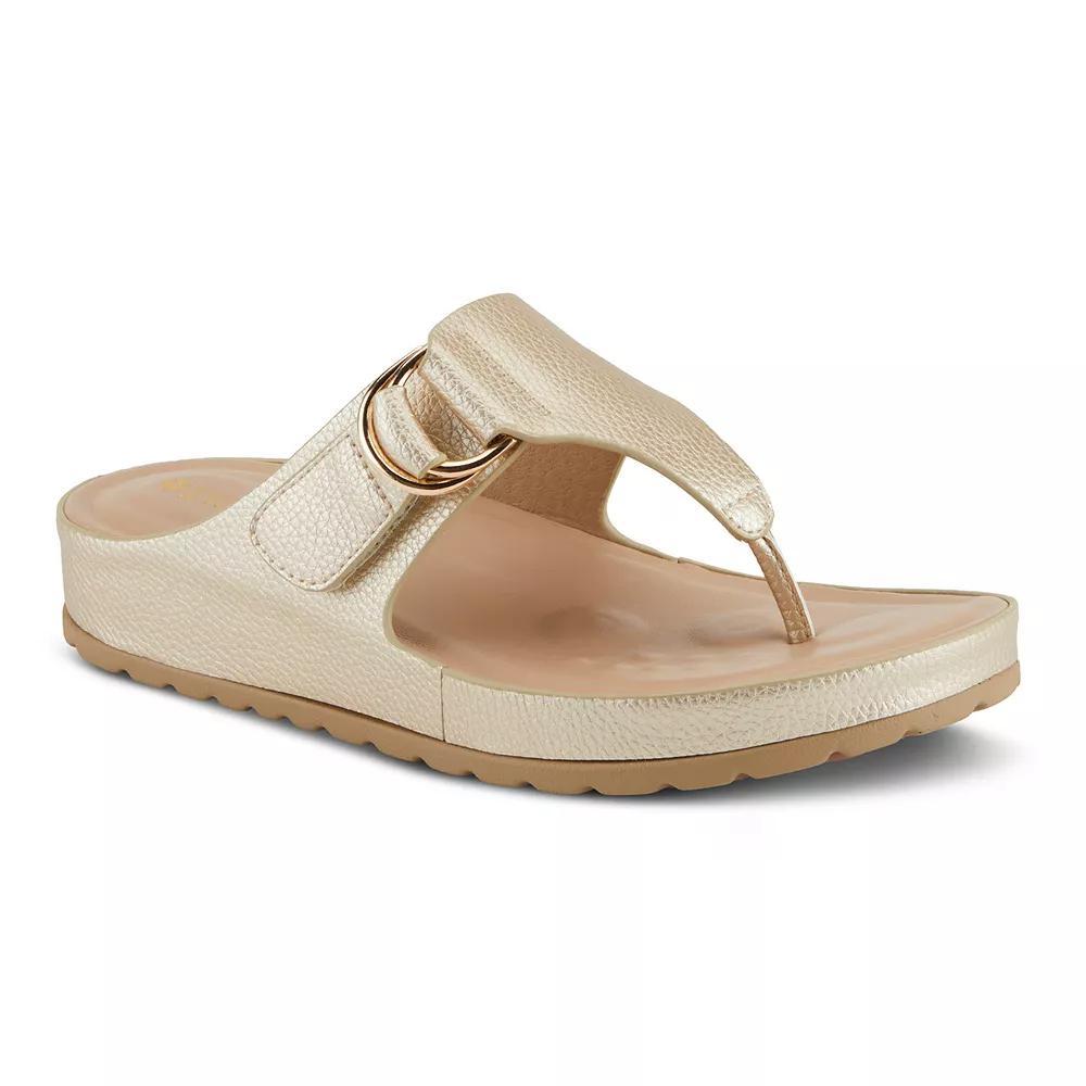 Patrizia Rozeta Women's Thong Sandals, Size: 41, Gold Product Image