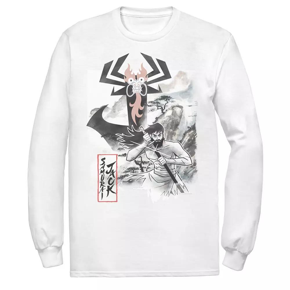 Men's Cartoon Network Samurai Jack Aku Water Color Paint Sketch Tee, Size: Large, Athletic Grey Product Image