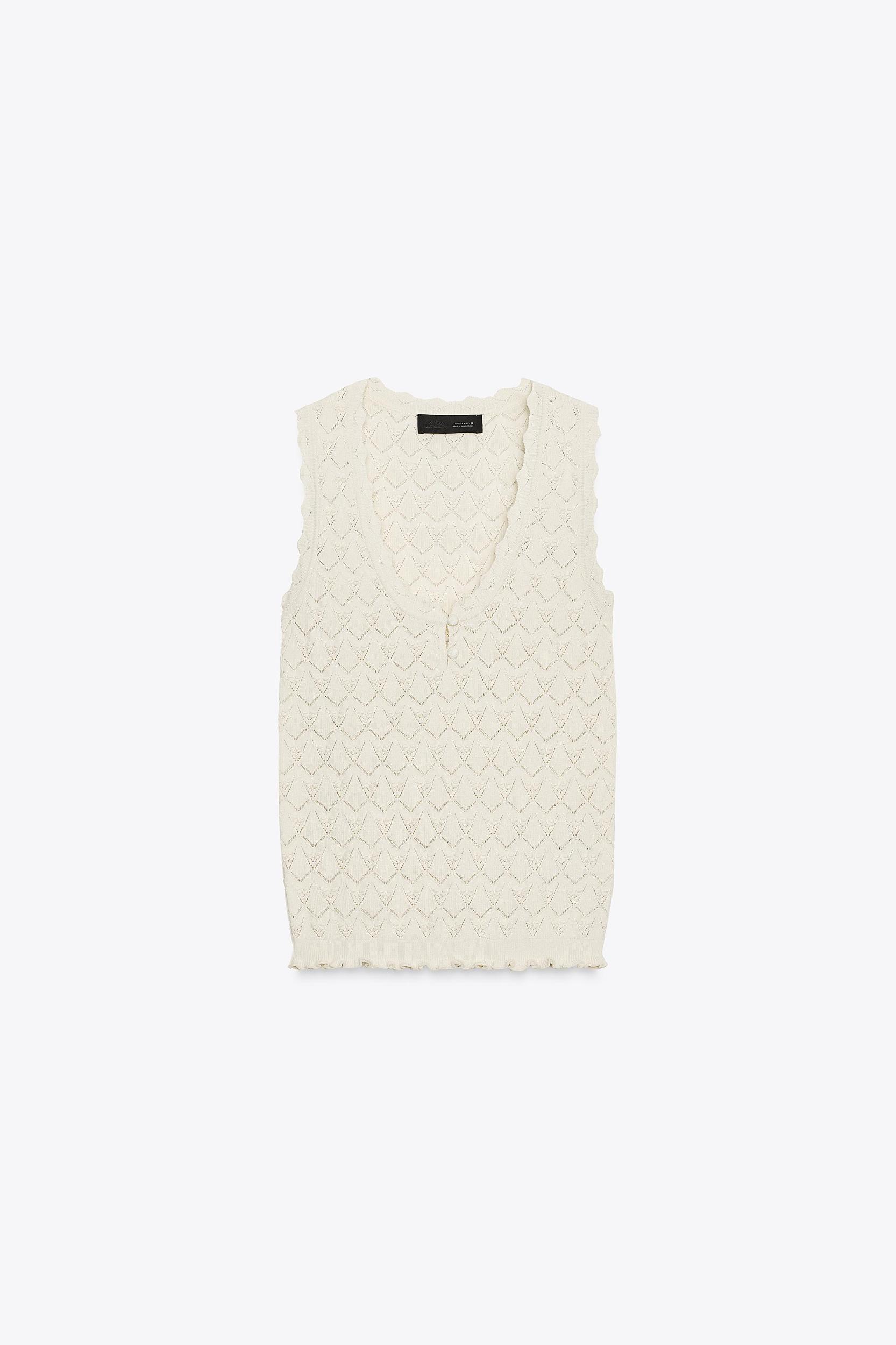 POINTELLE KNIT TOP Product Image