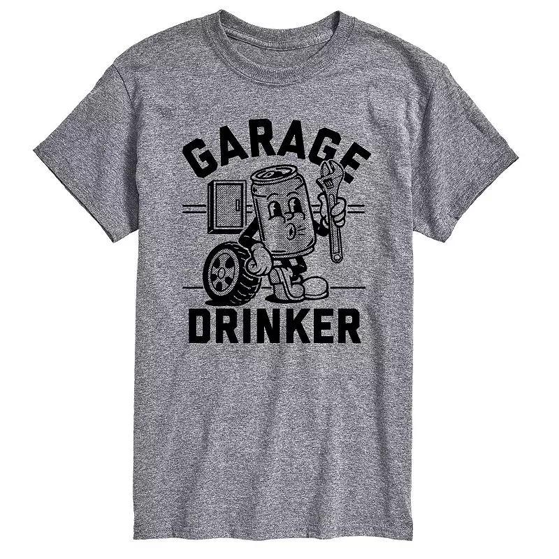 Big & Tall Garage Drinker Tee, Men's, Size: XXL Tall, Gray Product Image