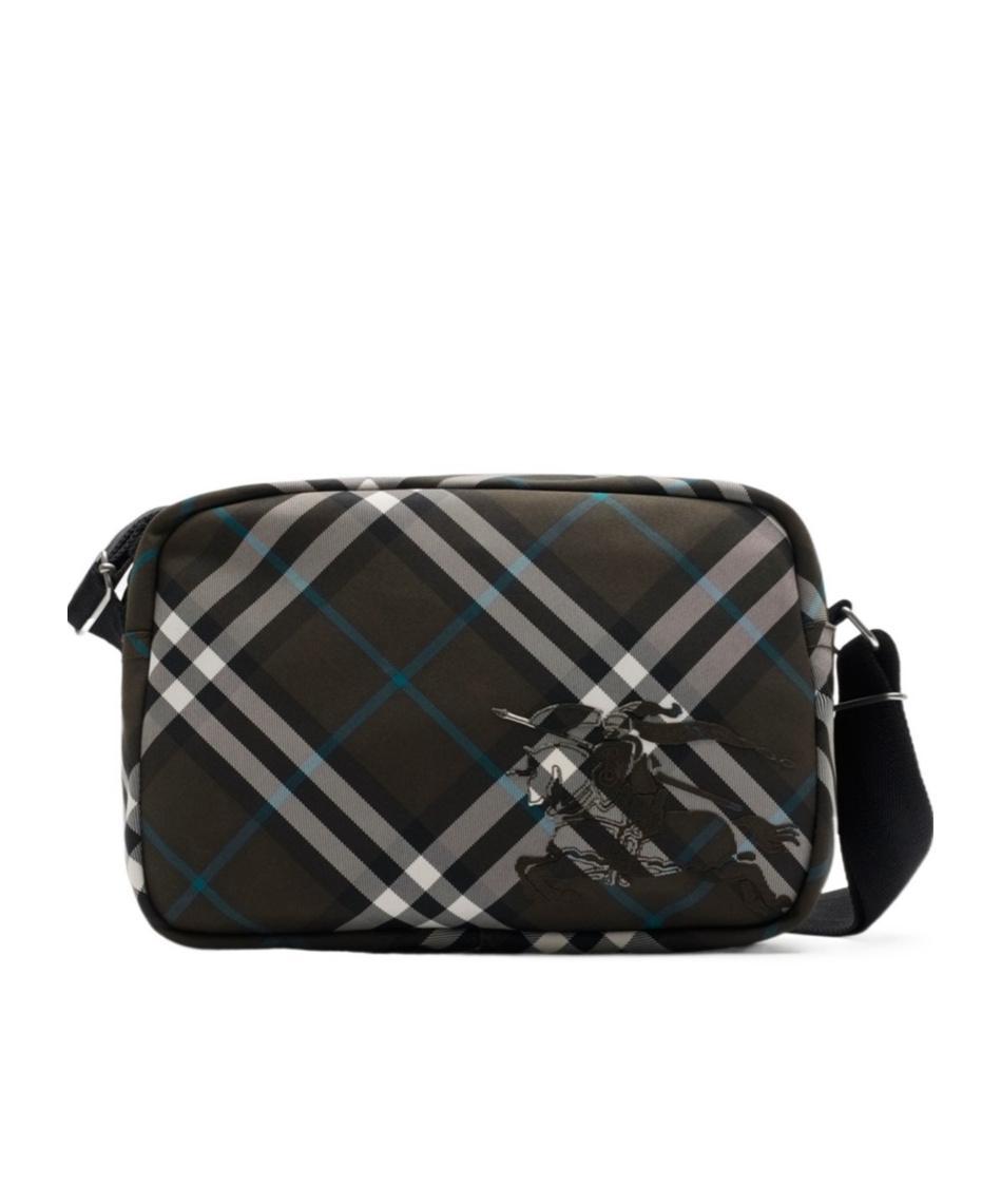 BURBERRY Checked Messenger Bag In Black Product Image