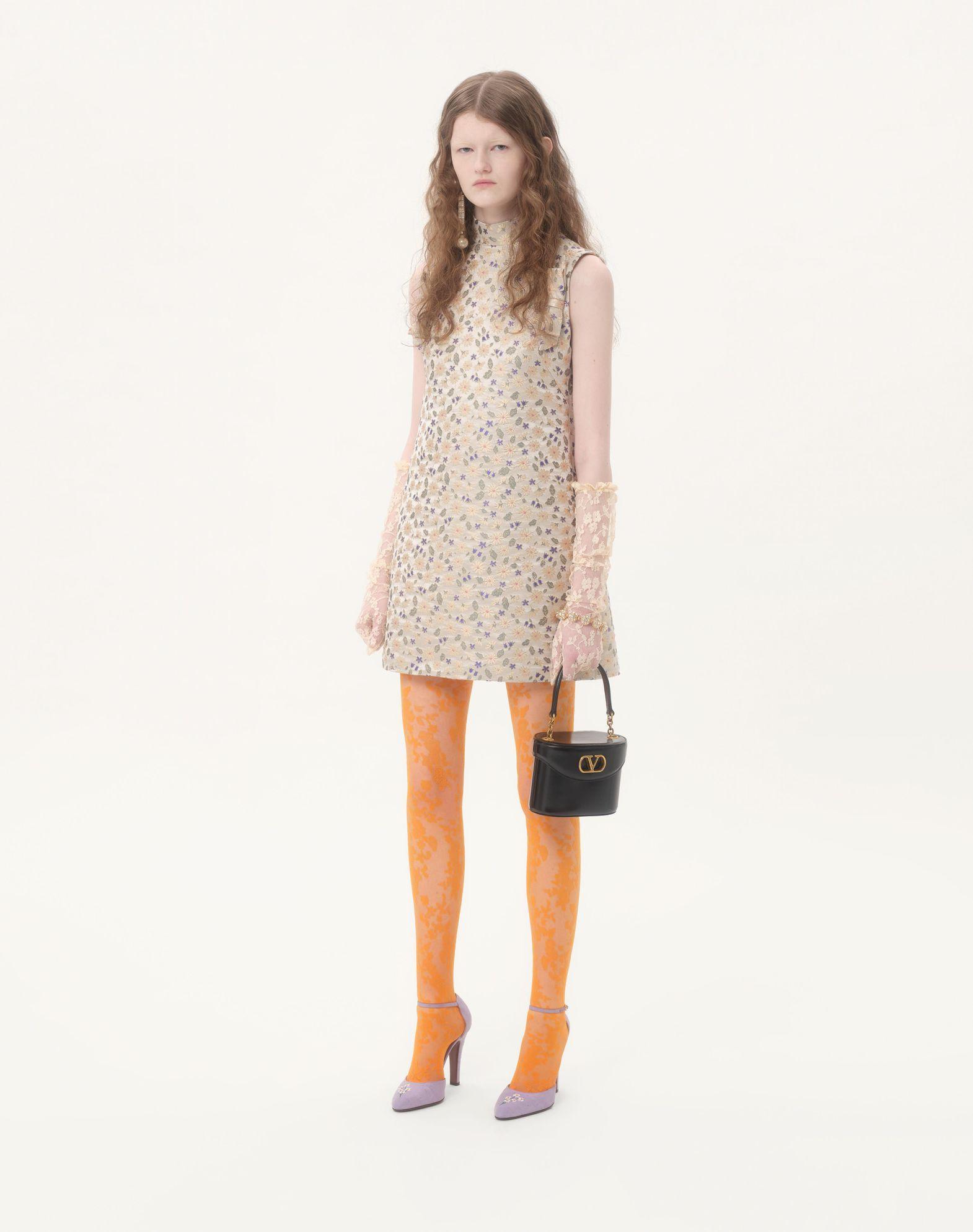 Short Dress In Garden Lurex Jacquard Product Image