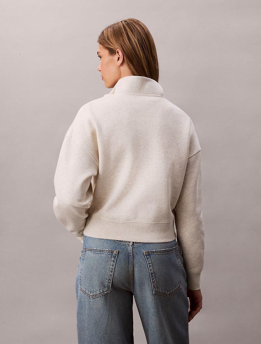 Archive Logo Fleece Quarter Zip Mock Neck Sweatshirt  Product Image