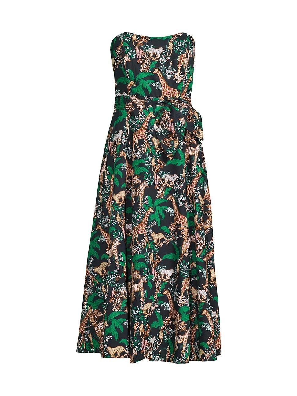 Womens Aubrianna Jungle Midi-Dress Product Image