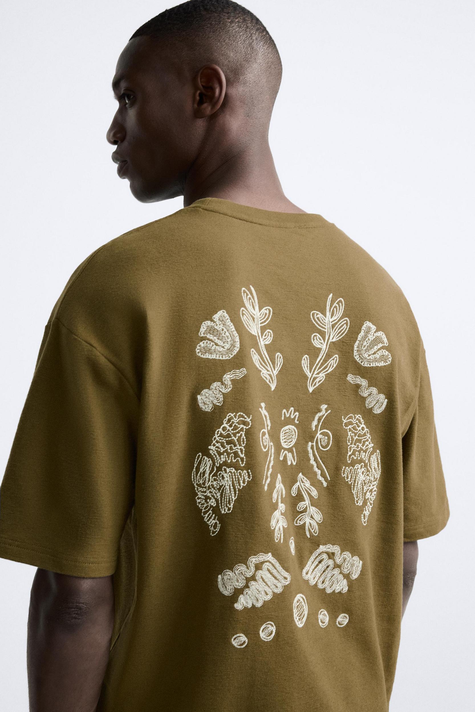 EMBROIDERED RUSTIC T-SHIRT Product Image