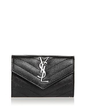 Womens Cassandre Matelass Small Envelope Wallet in Grain de Poudre Embossed Leather Product Image