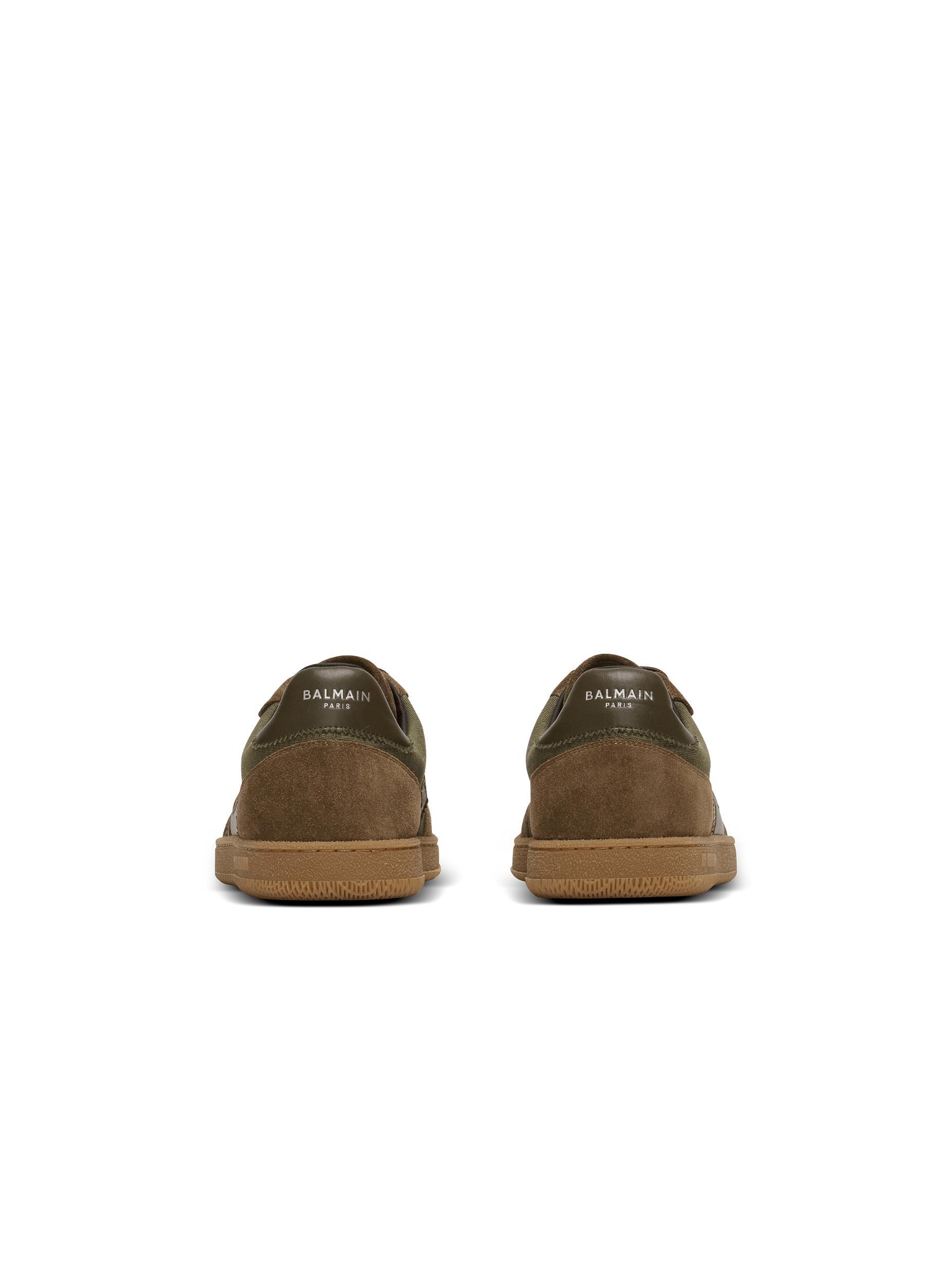 Leather and canvas Balmain Swan trainers Product Image