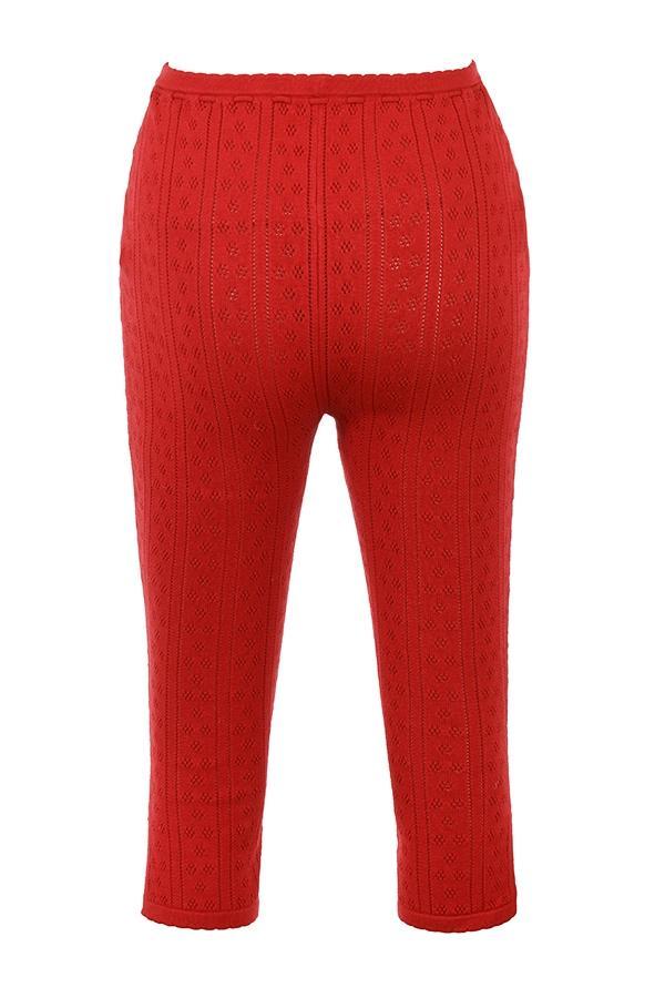 Abigail  cherry knit capri trousers - sale Product Image