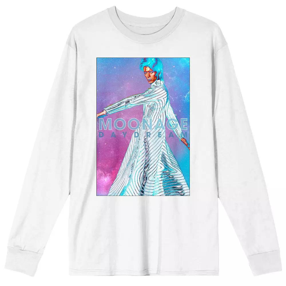 Men's David Bowie Moonage Daydream Colored Smoke Graphic Tee, Size: Medium, White Product Image