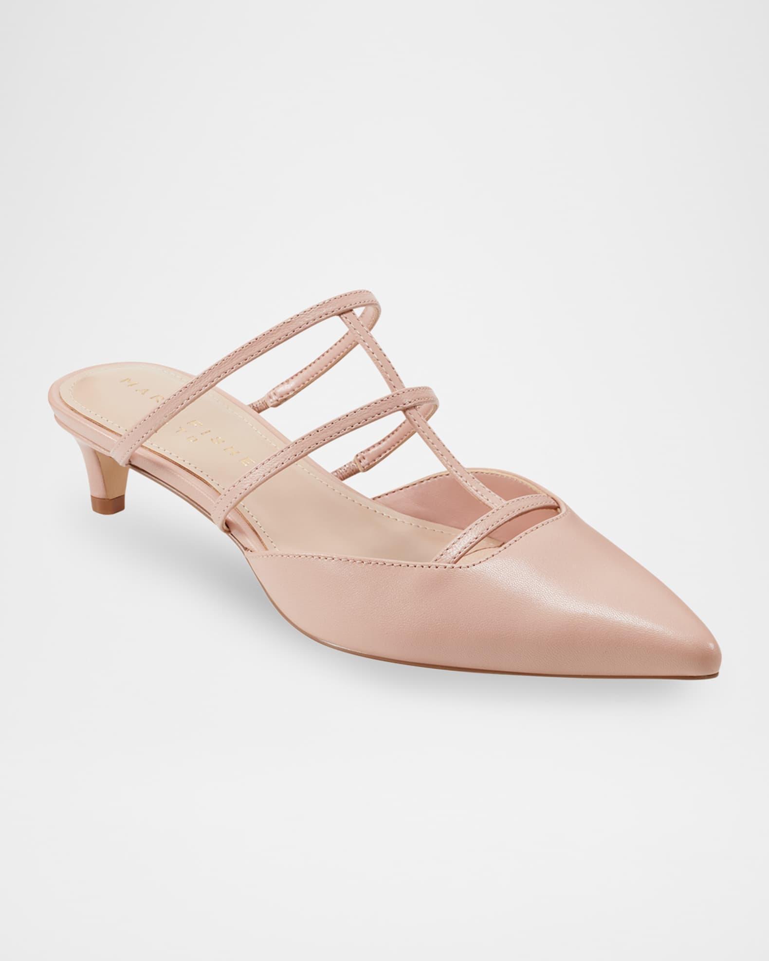 Kodie Leathe T-Strap Mule Pumps Product Image