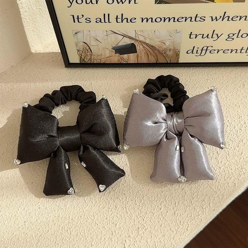 Rhinestone Bow Hair Tie Product Image