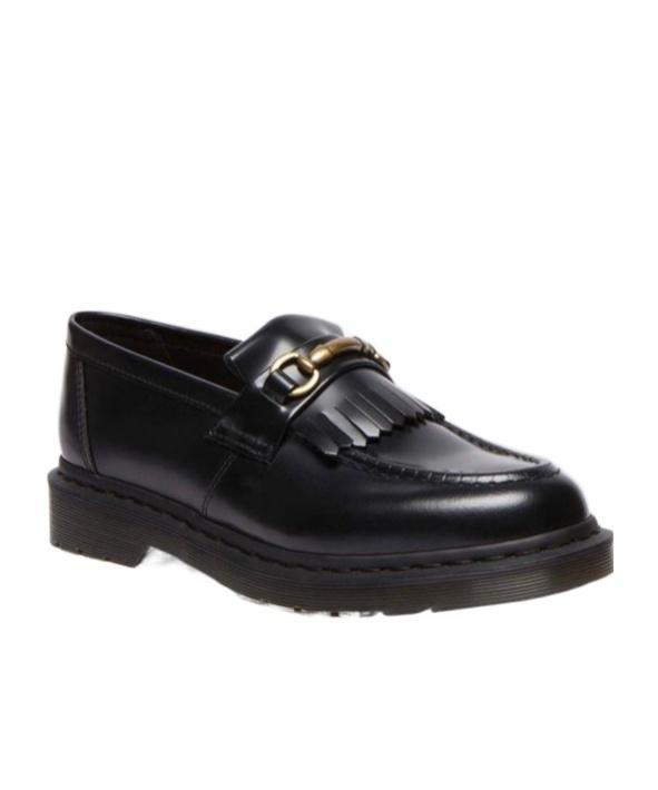 DR. MARTENS' Adrian Snaffle Smooth Leather Kiltie Loafers In Black Product Image