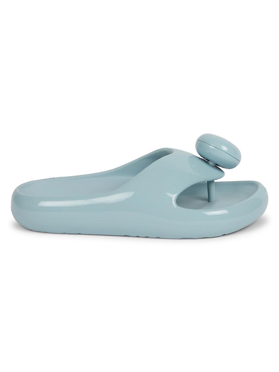 Womens LOEWE x Paulas Ibiza Glossy Foam Pebble Toe Post Sandals Product Image