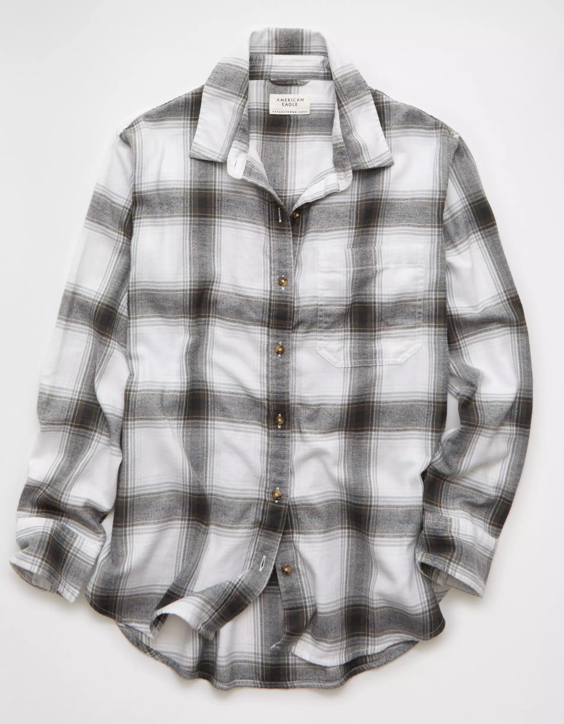 AE Oversized Flannel Shirt Product Image