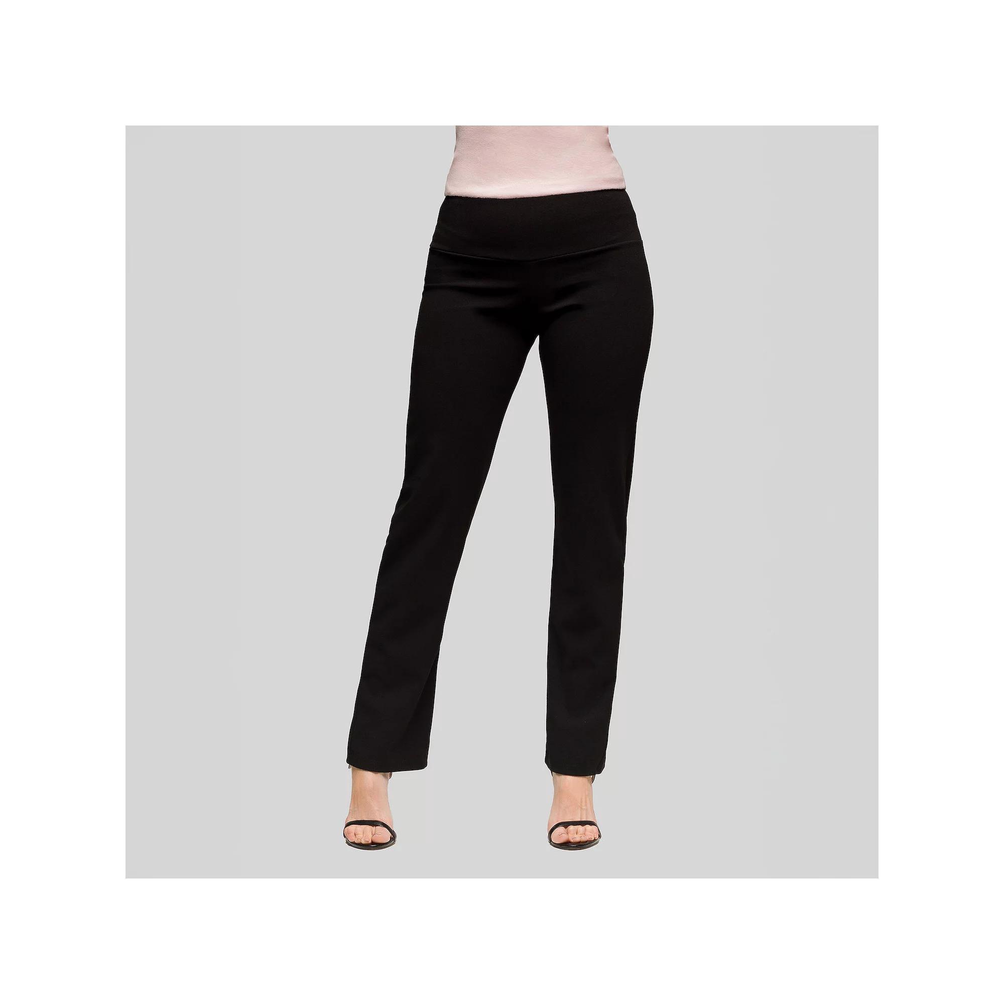 Women's 24Seven Comfort Apparel High Waist Stretch Dress Pants, Size: Medium, Brown Product Image