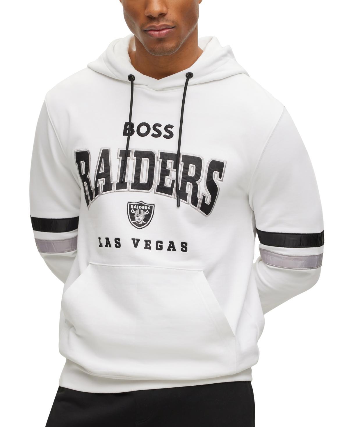 Men's BOSS X NFL  Black/White Las Vegas Raiders Touchdown Pullover Hoodie, Size: Small, Lvr Black Product Image