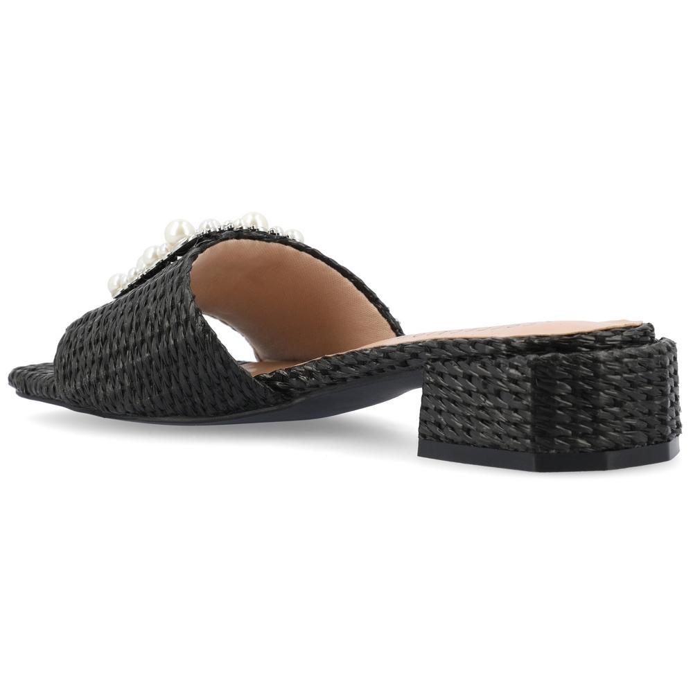 Journee Justina Women's Tru Comfort Foam™ Buckle Sandals, Size: 8.5, Black Product Image