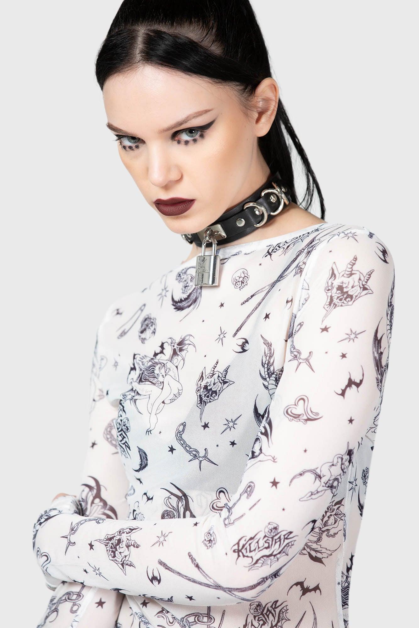 Dazed Skull Dress / White / 95% Polyester 5% Elastane Product Image