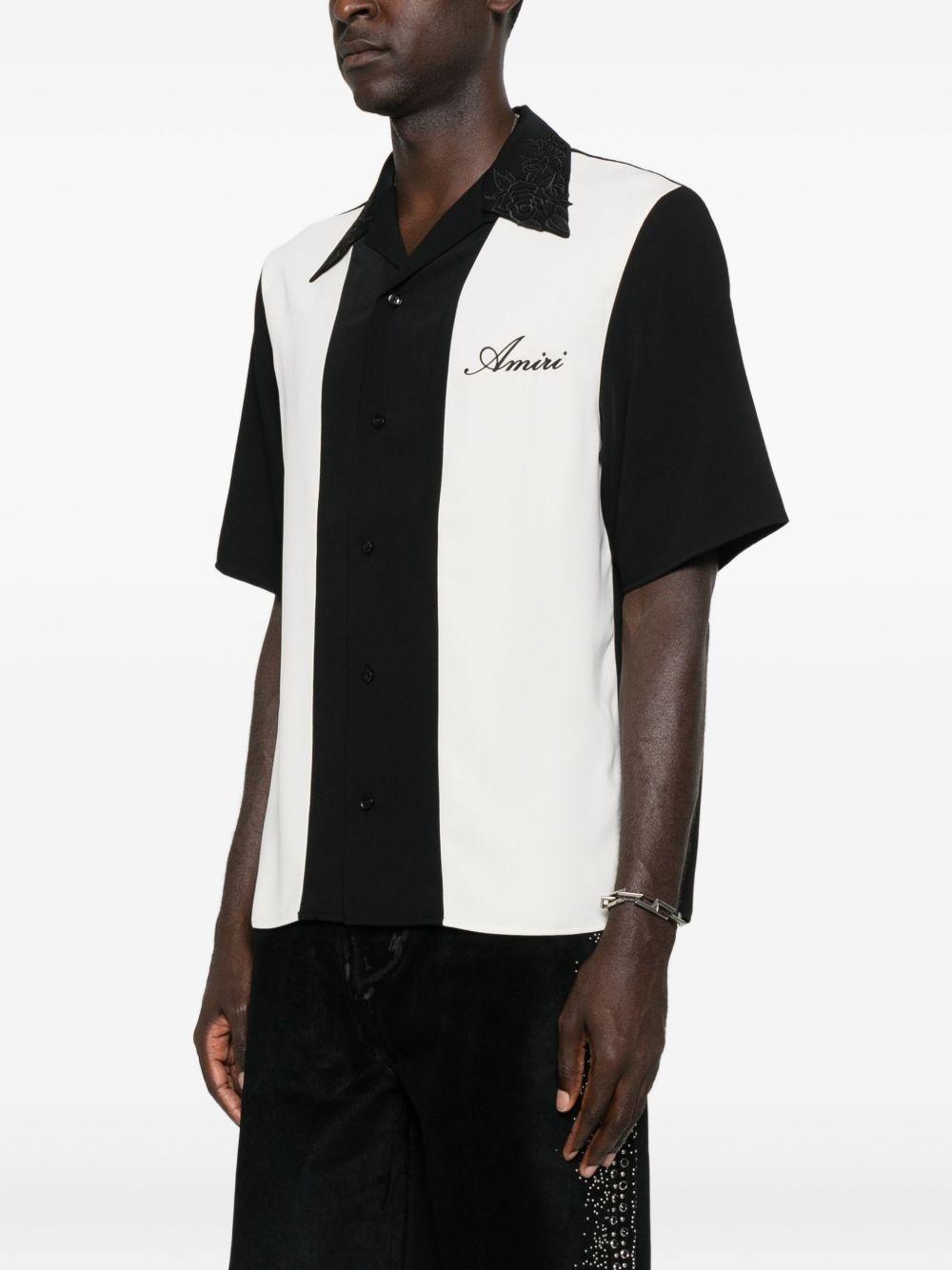 floral-collar panelled shirt Product Image