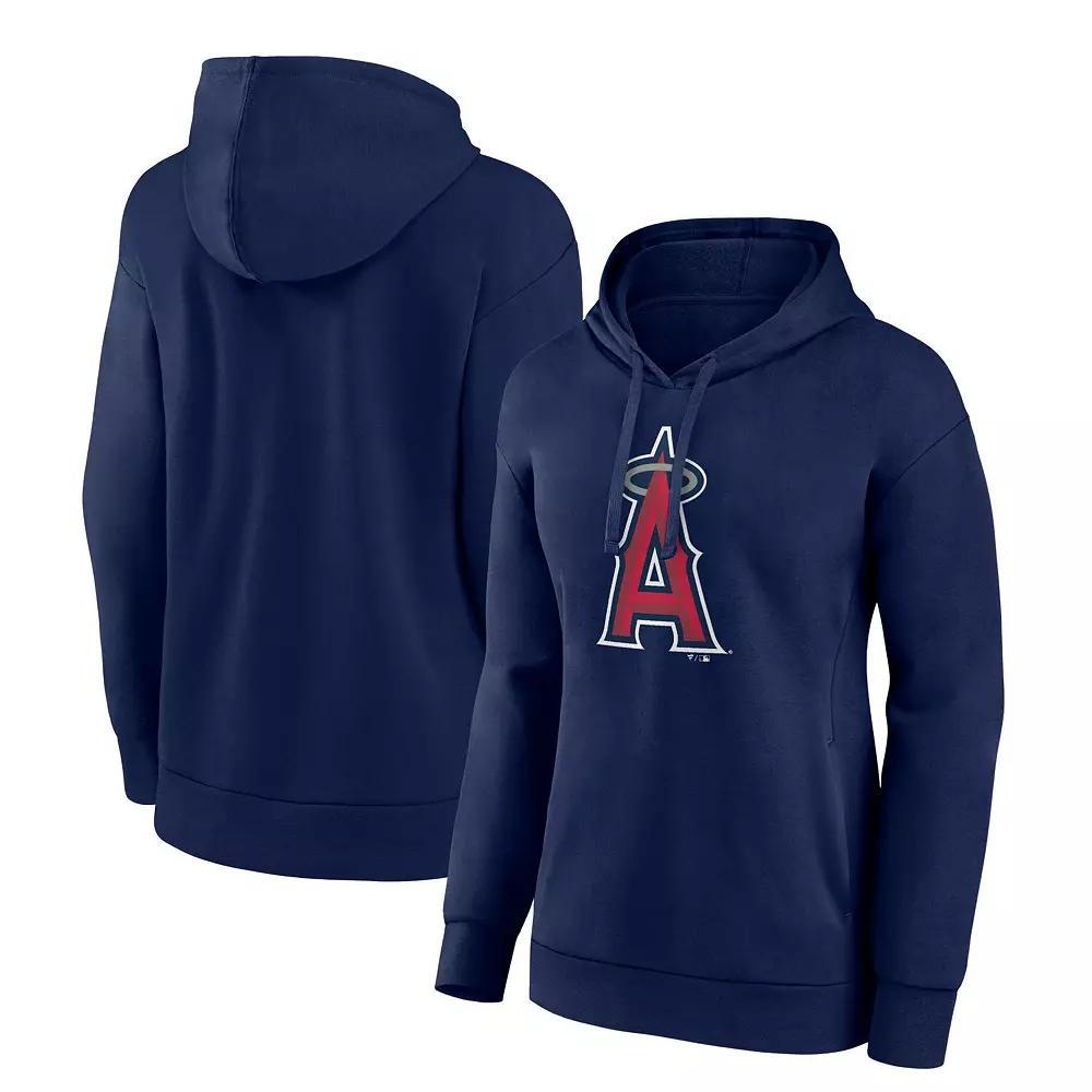 Women's Fanatics Branded Navy Los Angeles Angels Logo Pullover Hoodie, Size: XL, Blue Product Image