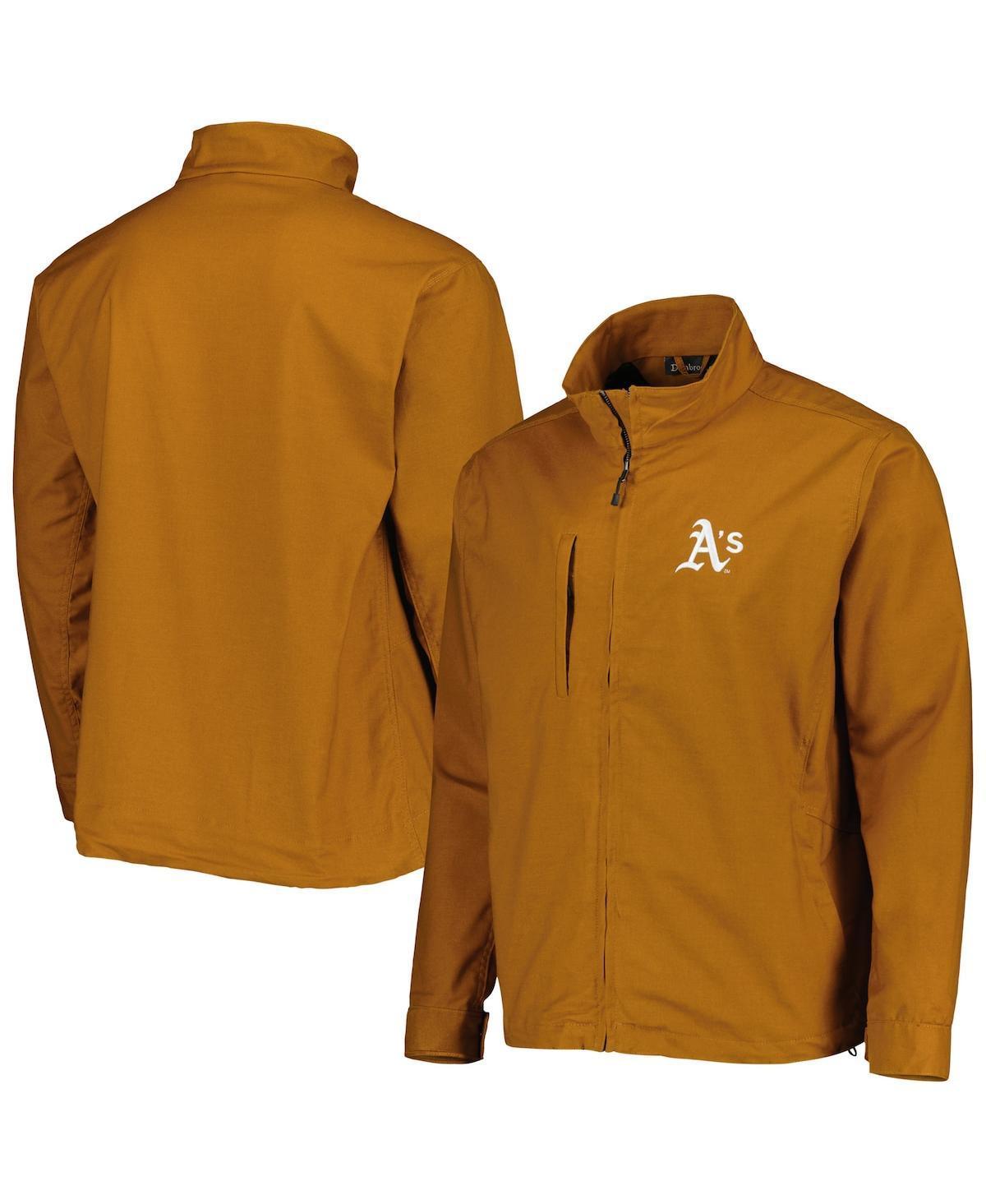 Men's Dunbrooke Tan Oakland Athletics Journey Tri-Blend Full-Zip Jacket, Size: Medium, Team Product Image