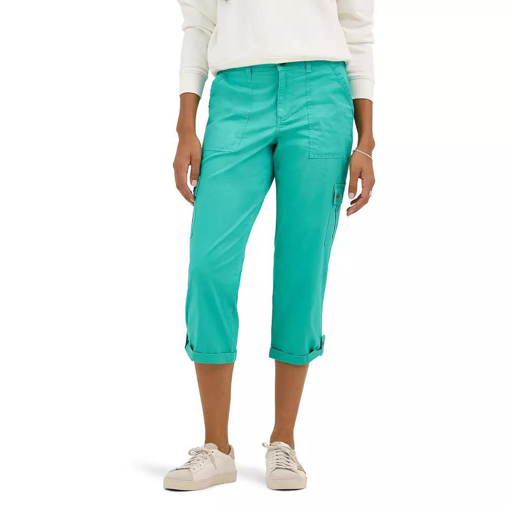 Women's Lee® Flex-To-Go Cargo Capri Pants, Size: 6, Grassy Green Product Image