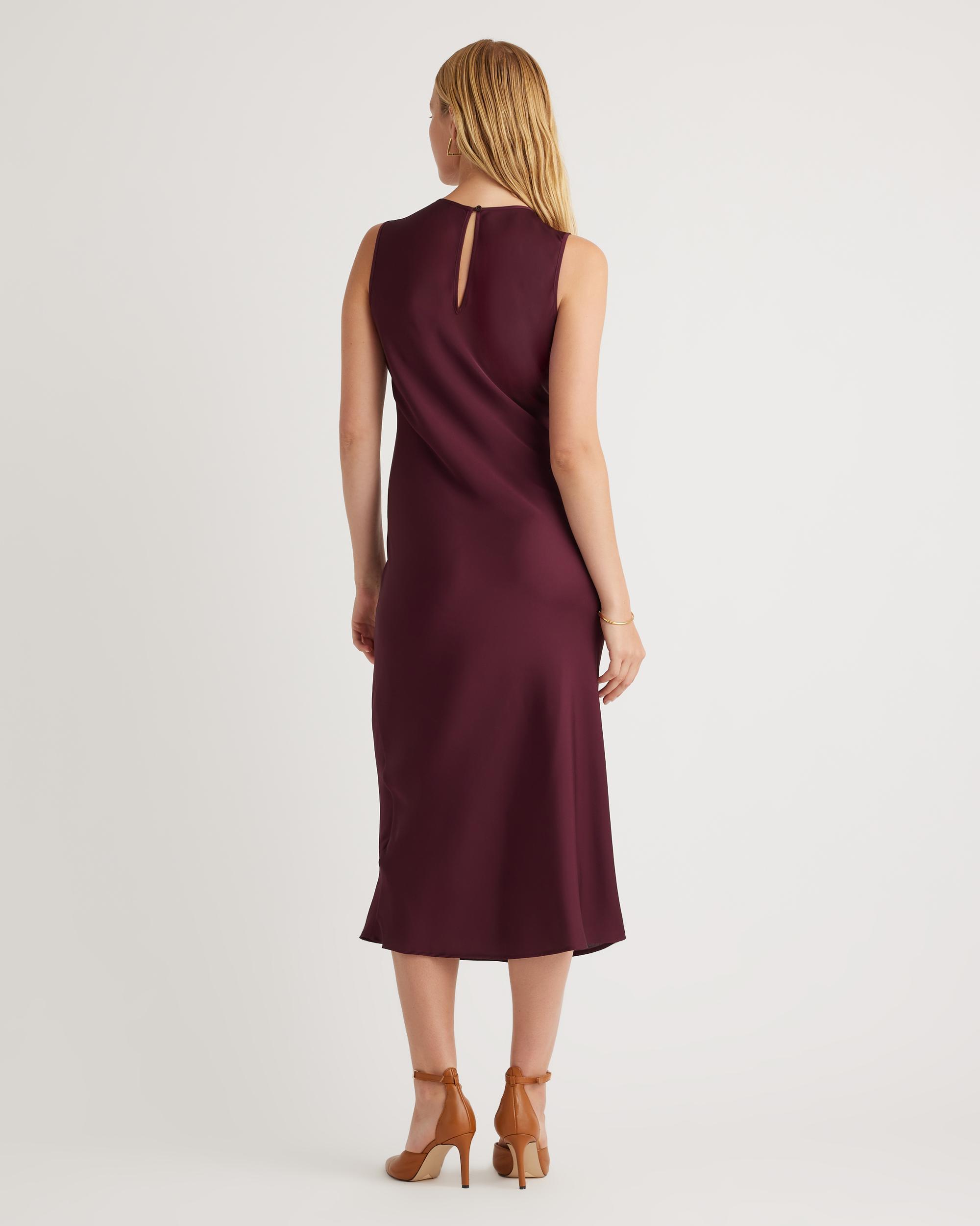 Quince | Women's Washable Stretch Silk Tank Top Midi Dress Size XL Product Image