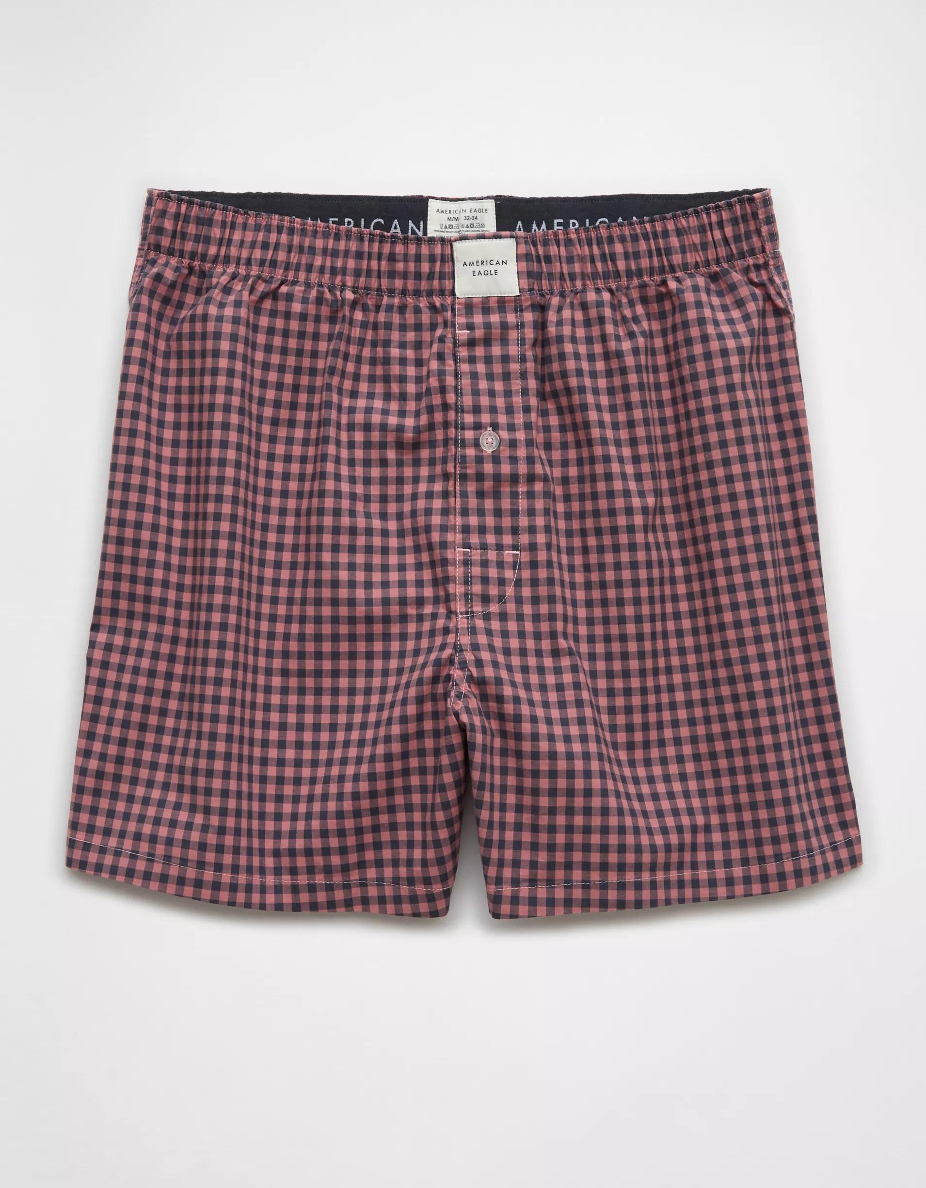 AEO Men's Plaid Stretch Boxer Short Product Image