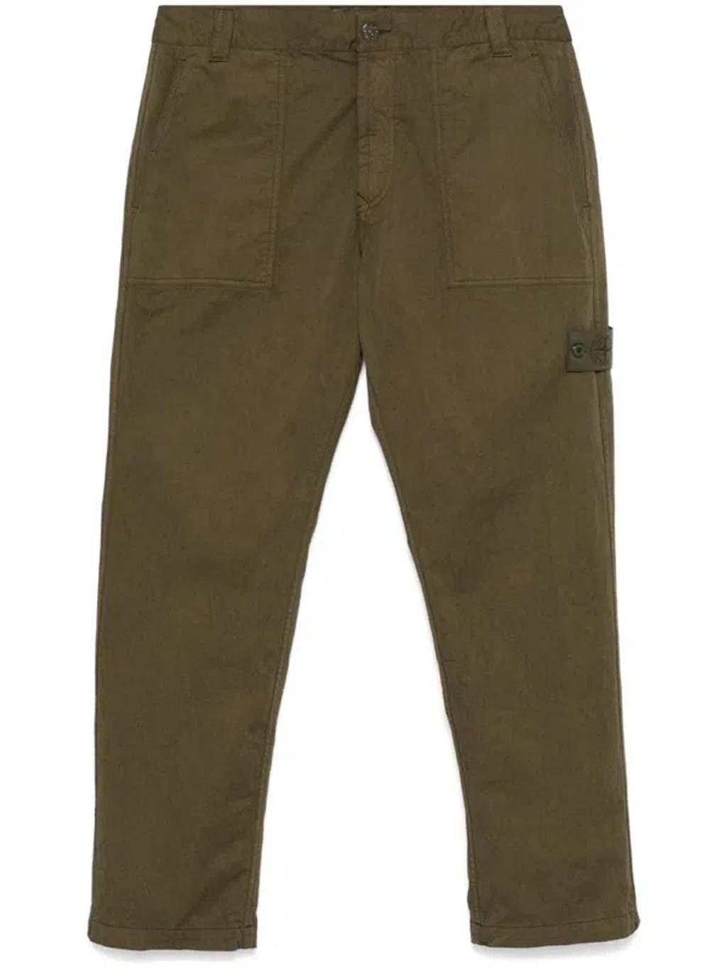 STONE ISLAND Skinny Fit Utility Pants In Green Product Image