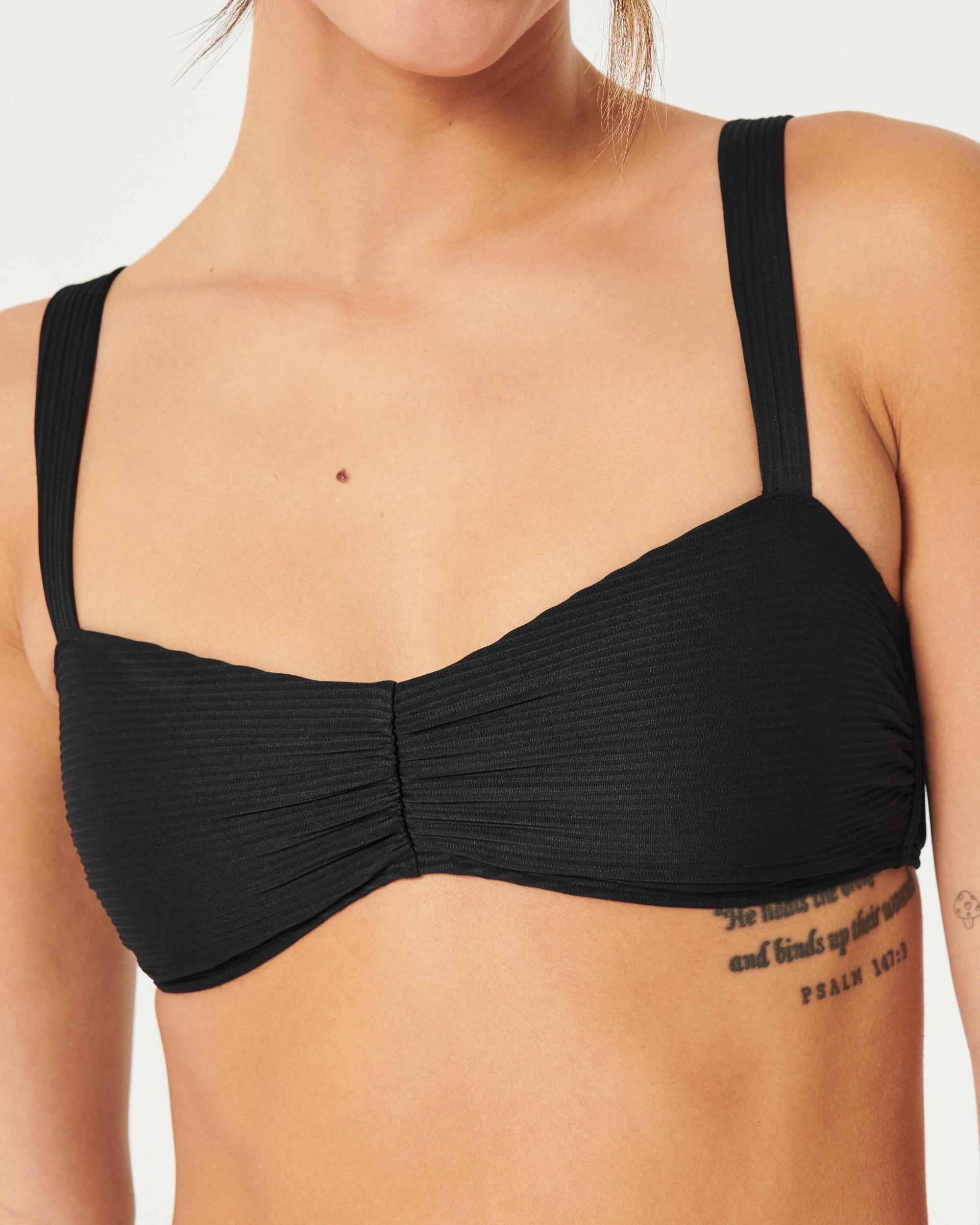 Ribbed Cinch Scoop Bikini Top Product Image