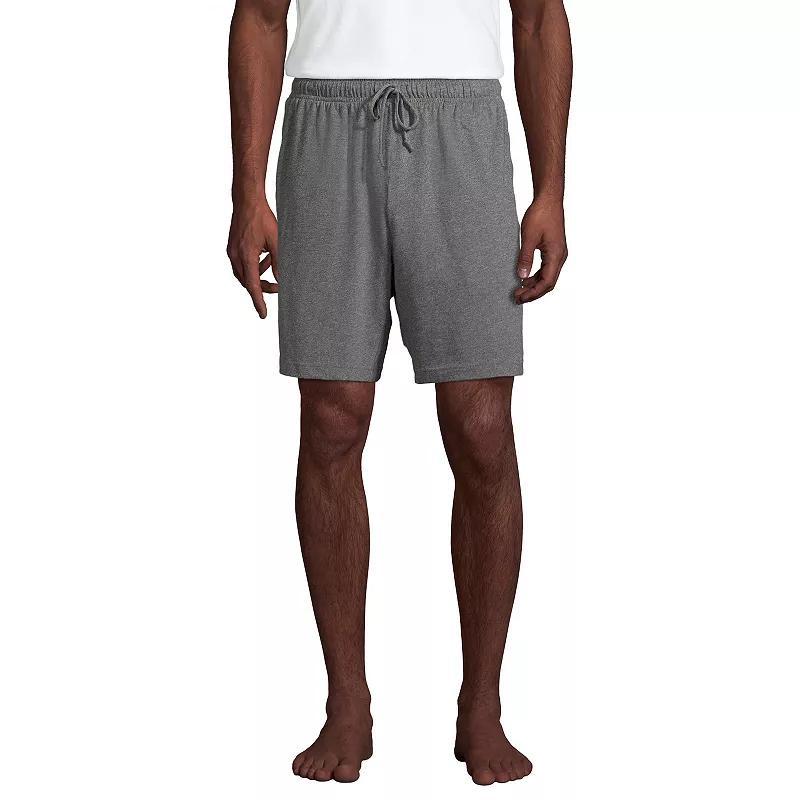 Men's Lands' End Knit Jersey Pajama Shorts, Size: Large, Black Product Image