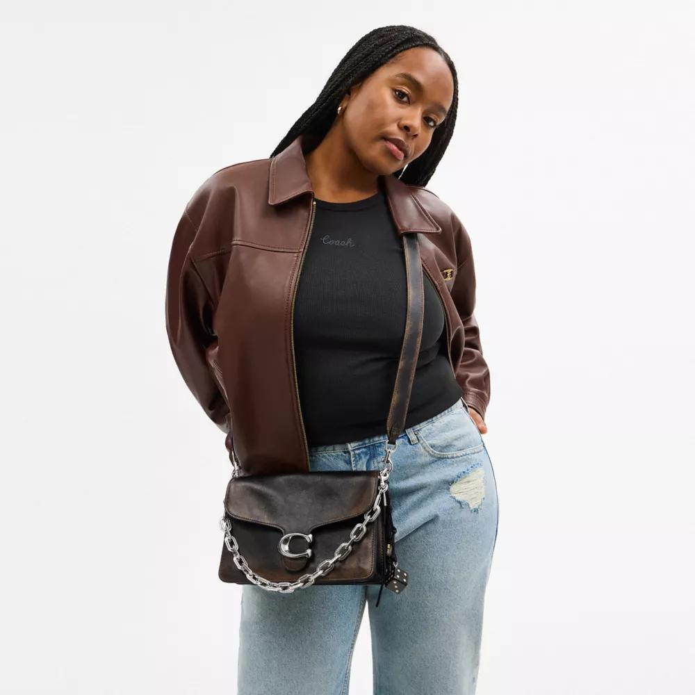 Chain Tabby Shoulder Bag In Loved Leather Product Image
