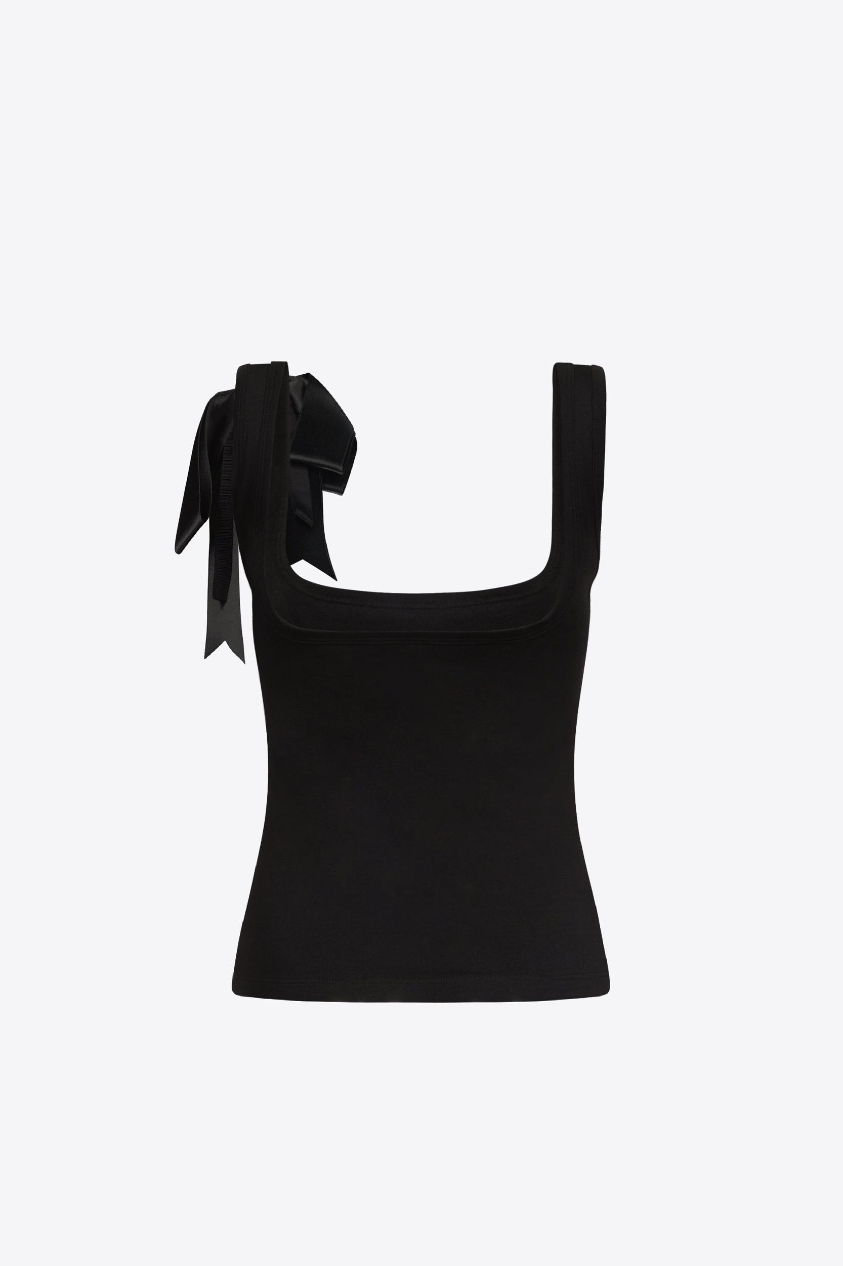 Crystal Embellished Bow Tank Top Product Image