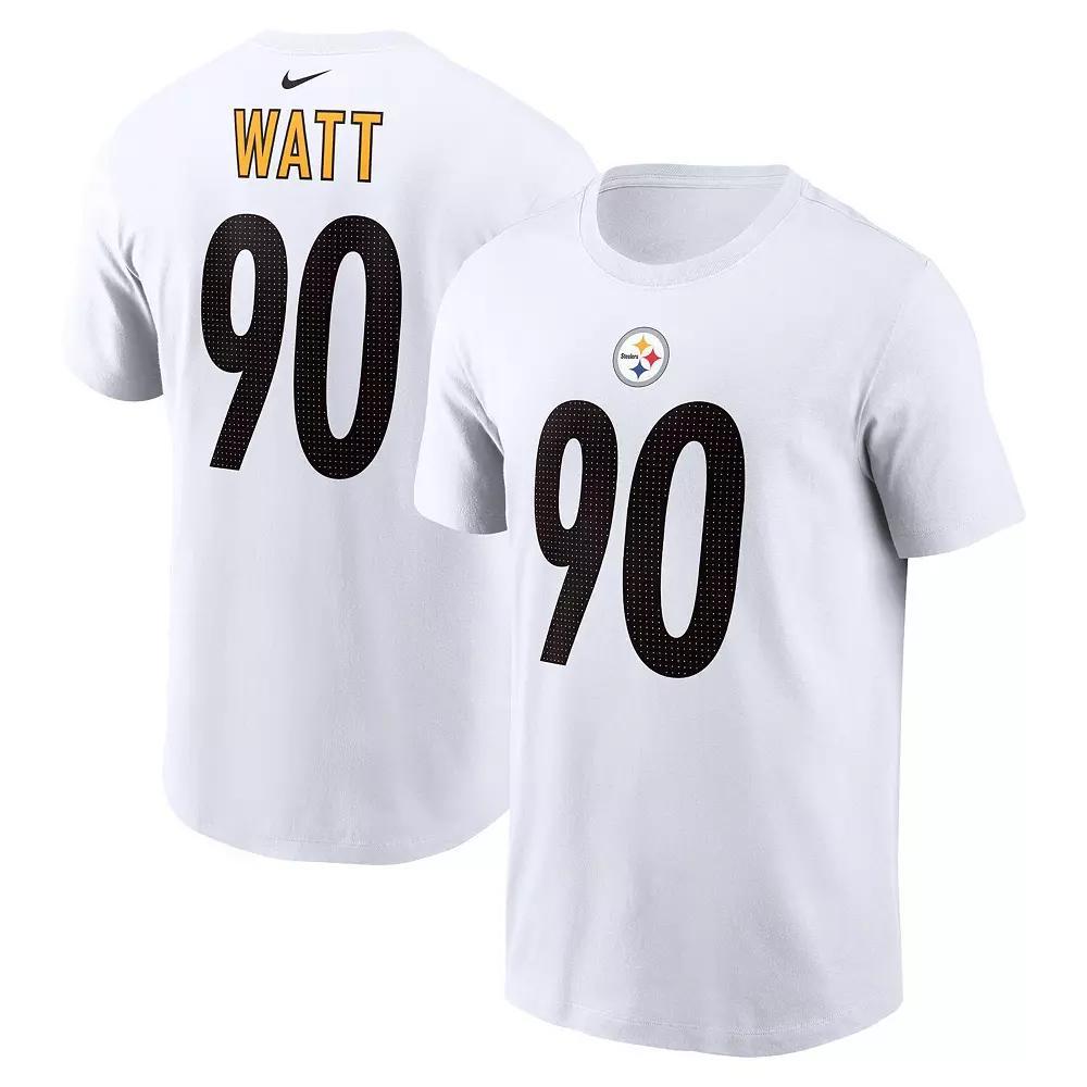 Men's Nike T.J. Watt White Pittsburgh Steelers Player Name & Number T-Shirt, Size: 2XL Product Image