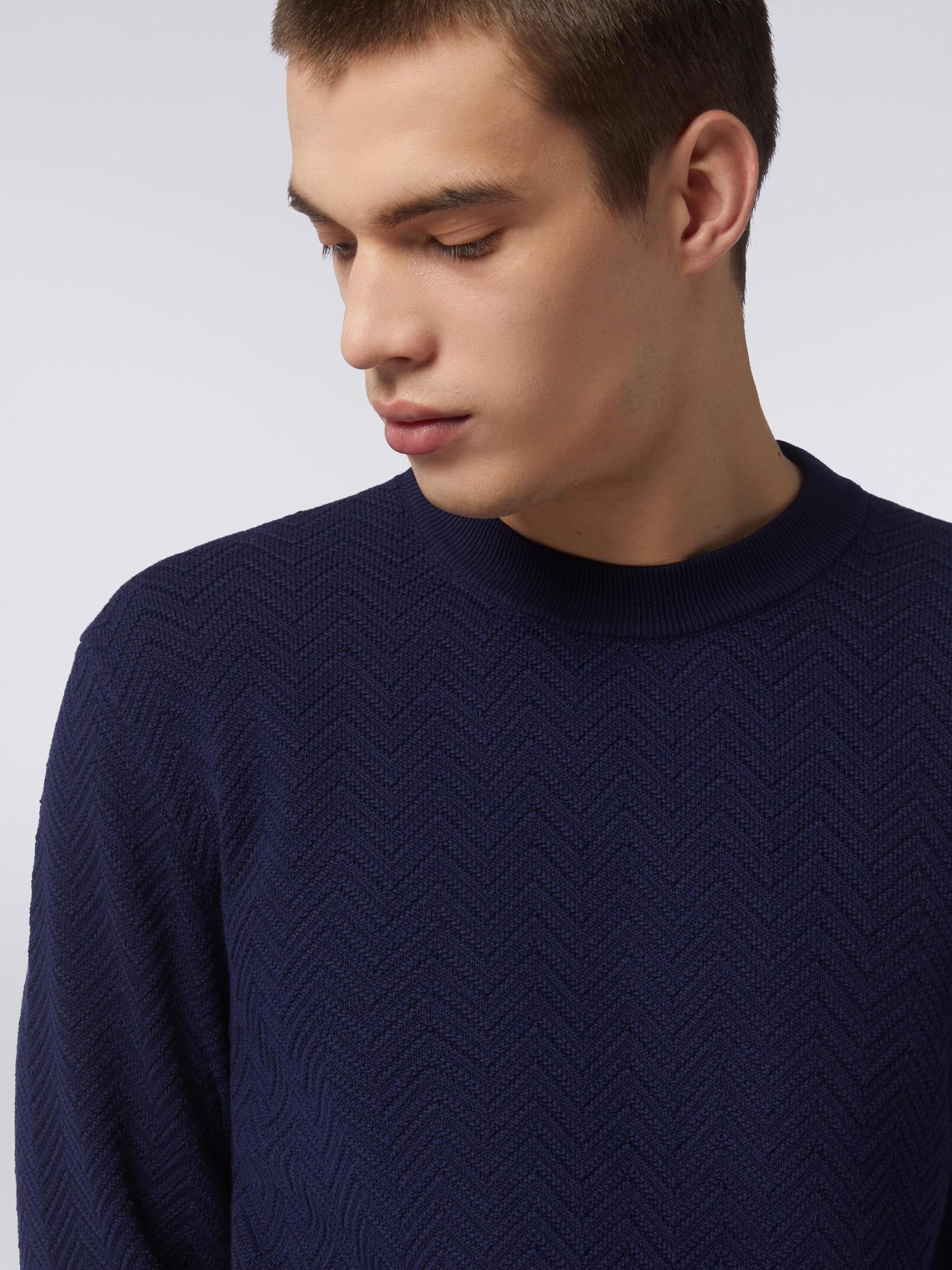 Cotton chevron crew-neck pullover Product Image
